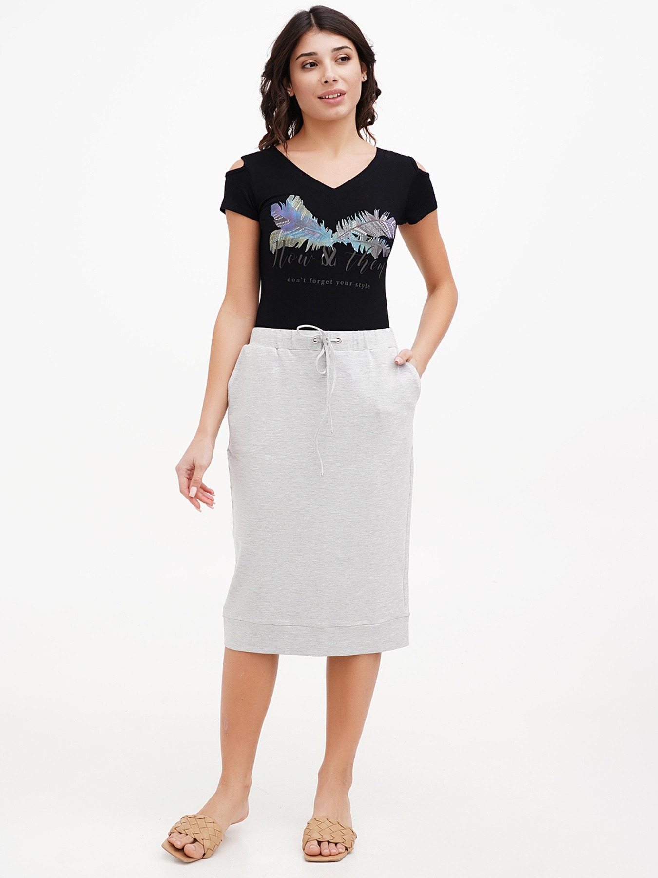 Юбка миди Sassofono модель A272-SF-1675 Фото