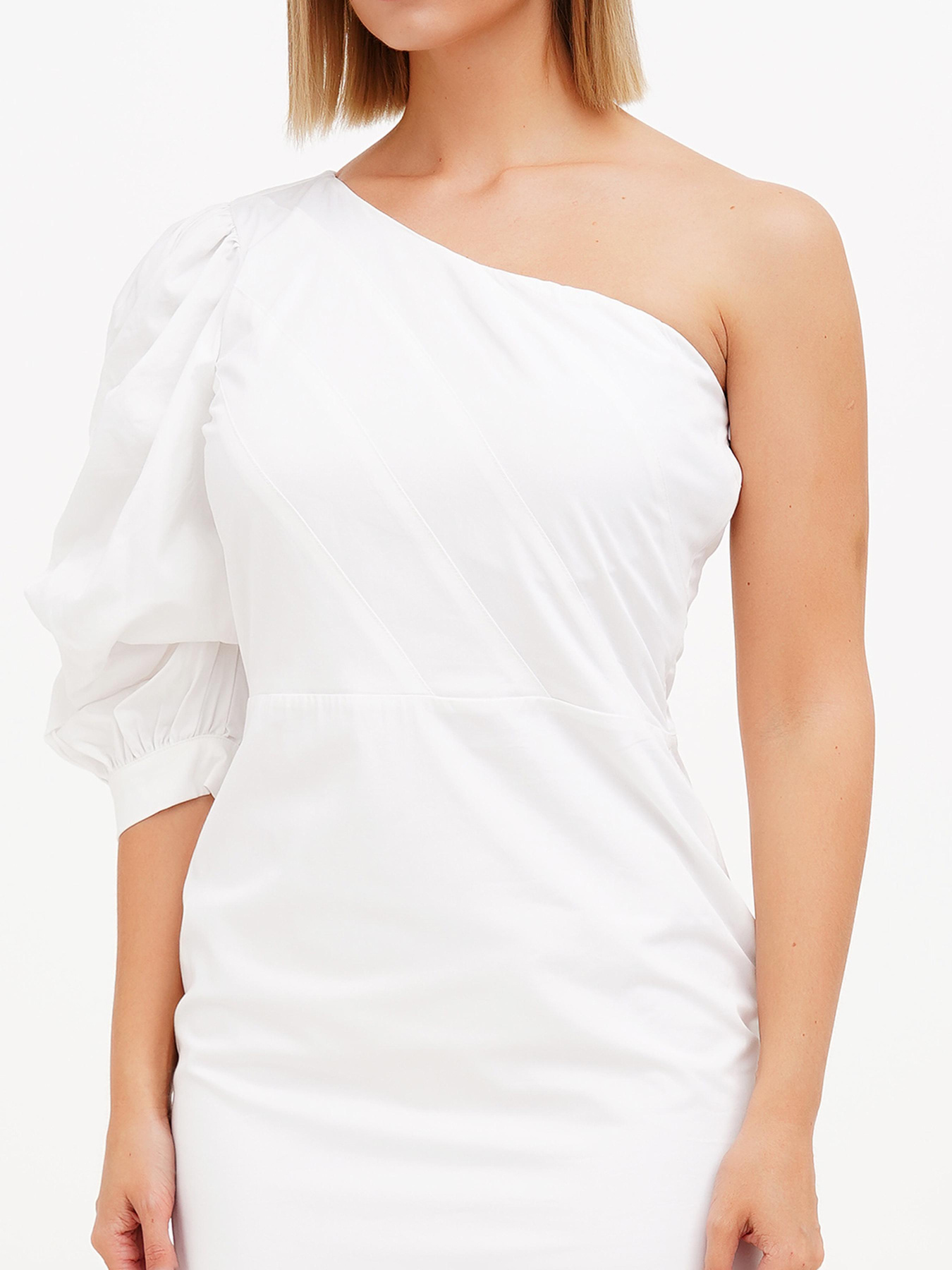 Сукня міді Sassofono модель A272-SC-2169_белый Фото