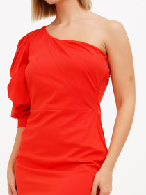 Платье миди Sassofono модель A272-SC-2169_красный Фото