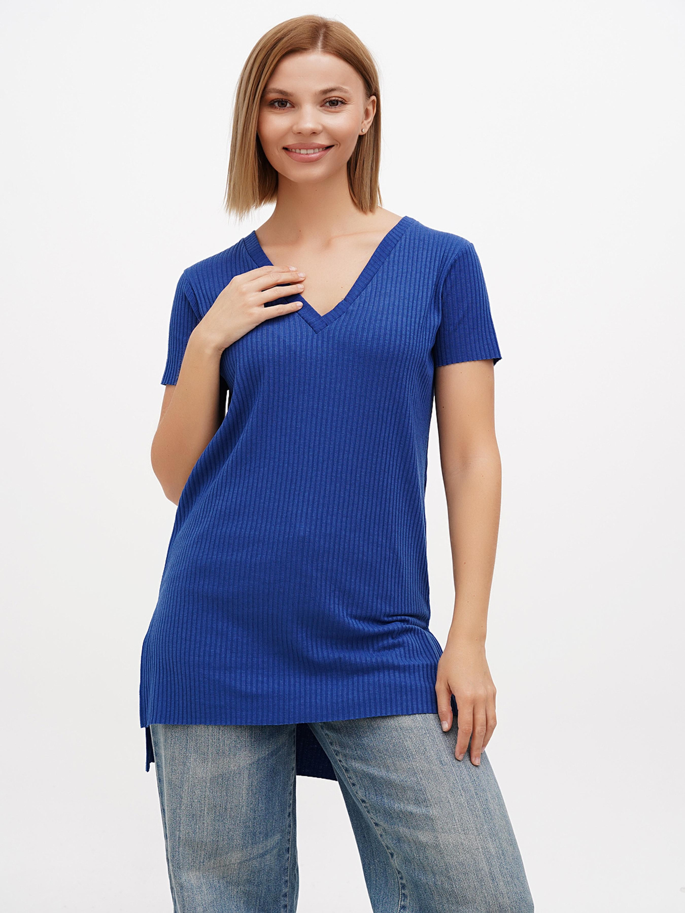 Футболка Sassofono модель A272-SC-1752_голубой Фото