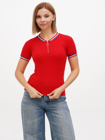 Поло Sassofono модель A272-SC-1753_красный Поло Sassofono модель A272-SC-1753_красный Фото