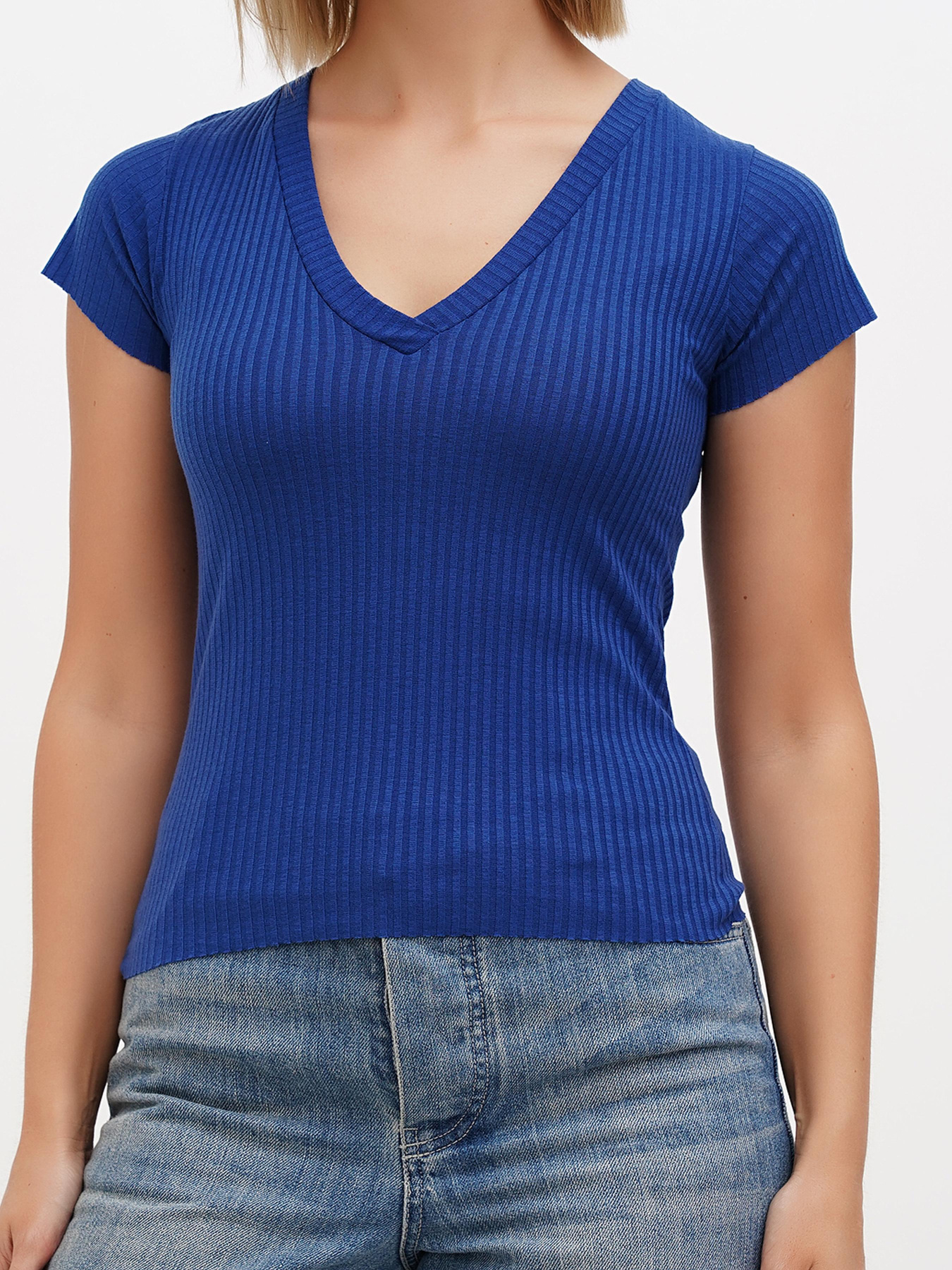 Футболка Sassofono модель A272-SC-1754_голубой Фото