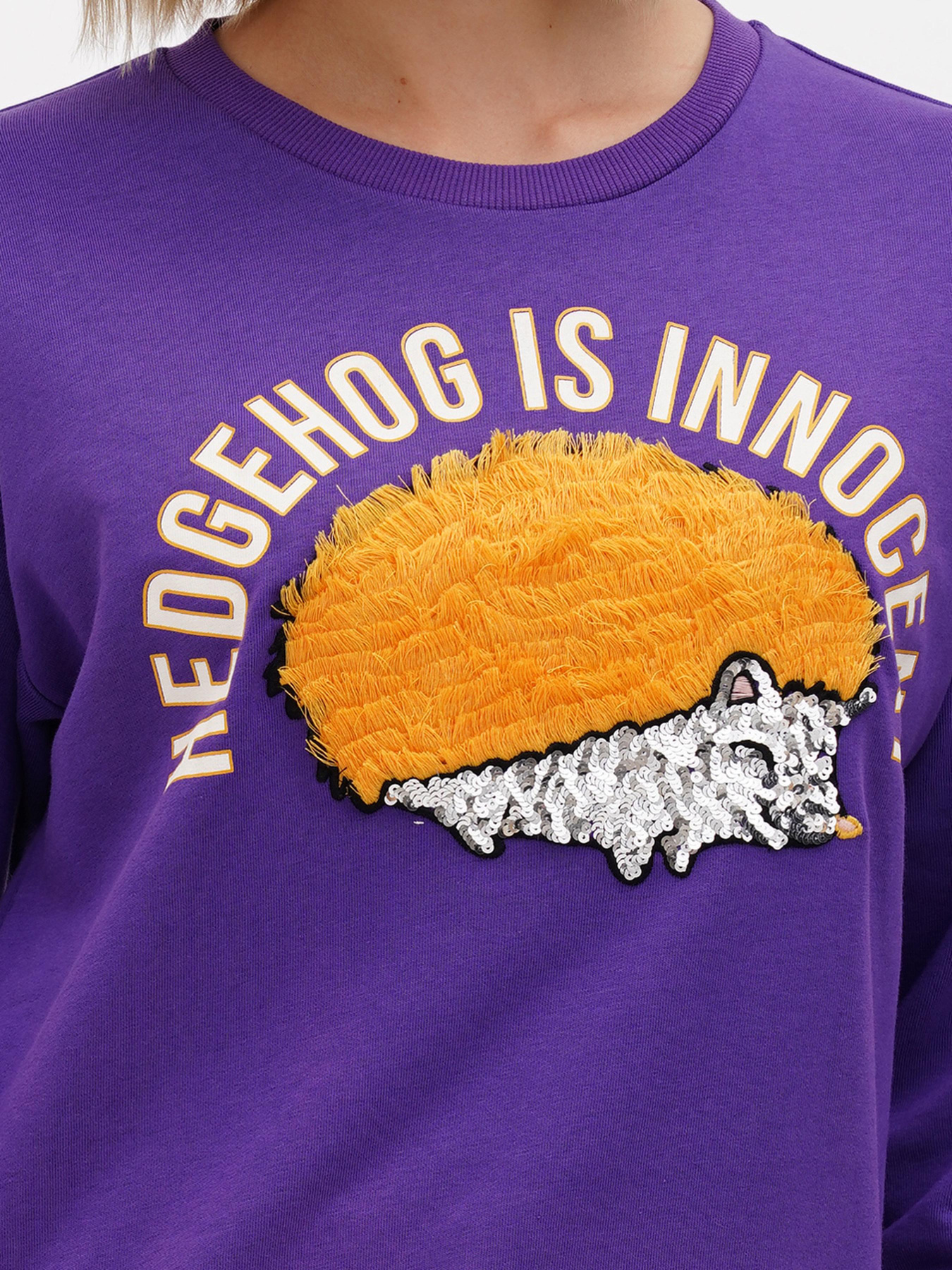 Свитшот Sassofono модель A272-SC-1812_фиолетовый Фото