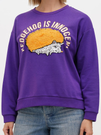 Свитшот Sassofono модель A272-SC-1812_фиолетовый Фото