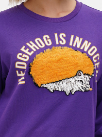 Свитшот Sassofono модель A272-SC-1812_фиолетовый Фото