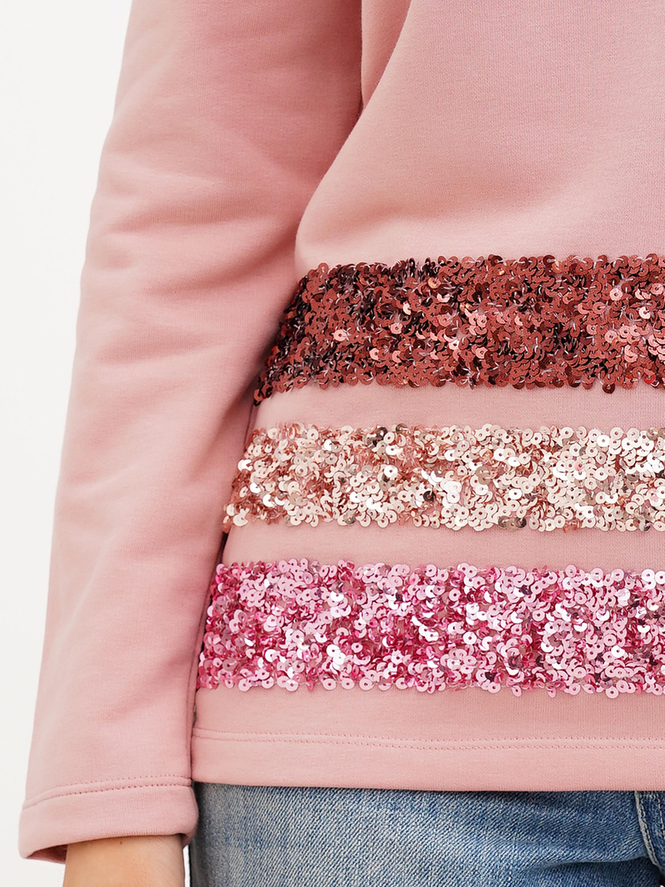 Свитшот Sassofono модель A272-SC-1815_розовый Фото