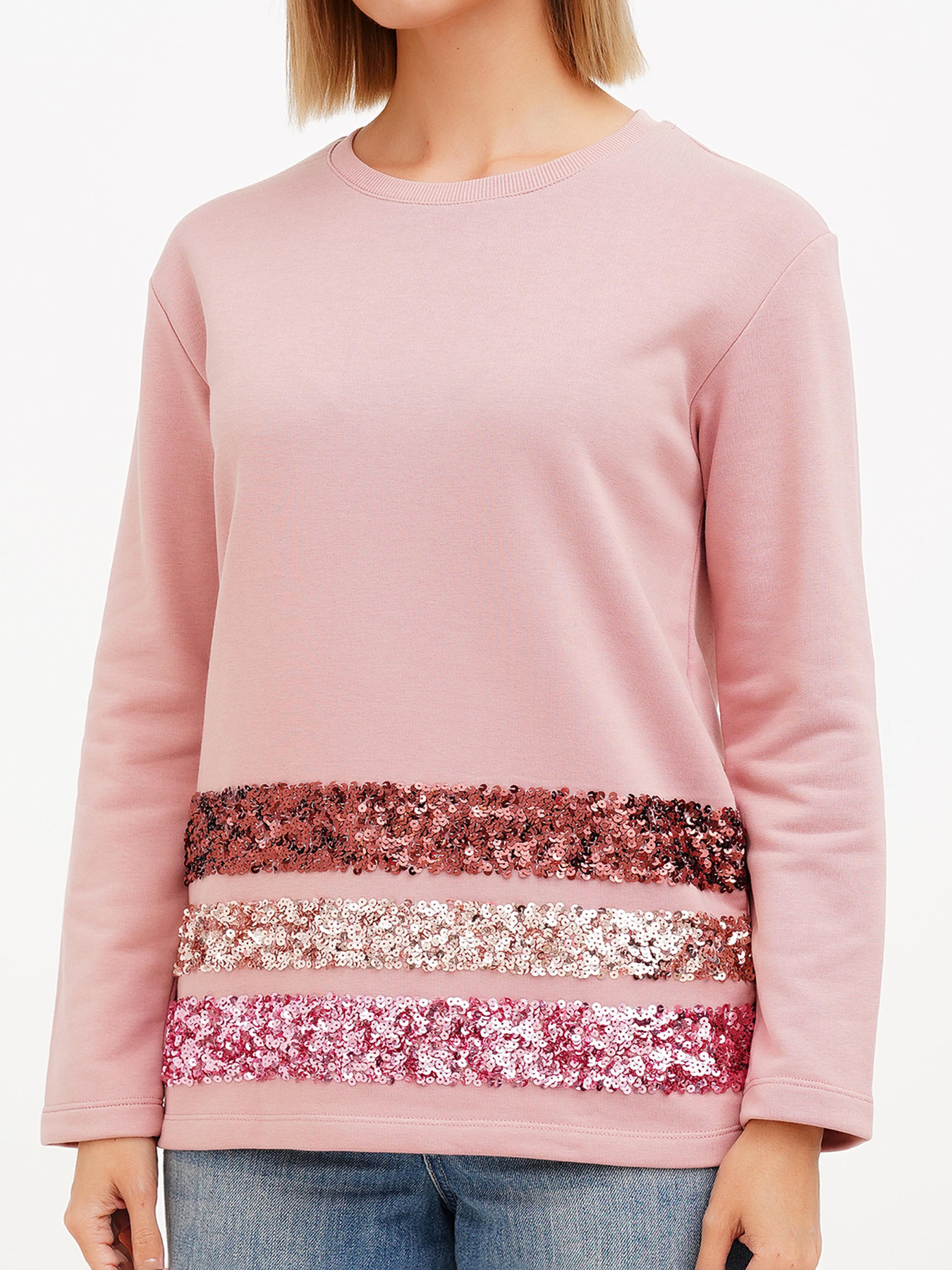 Свитшот Sassofono модель A272-SC-1815_розовый Фото