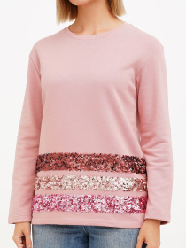 Свитшот Sassofono модель A272-SC-1815_розовый Свитшот Sassofono модель A272-SC-1815_розовый Фото