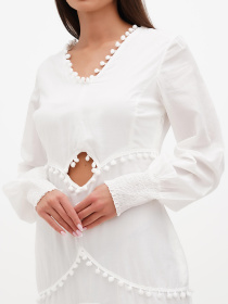 Сукня міді Sassofono модель A272-SC-2158_молочный Сукня міді Sassofono модель A272-SC-2158_молочный Фото