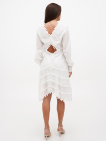 Сукня міді Sassofono модель A272-SC-2158_молочный Сукня міді Sassofono модель A272-SC-2158_молочный Фото