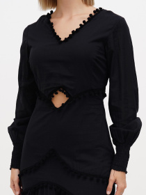 Платье миди Sassofono модель A272-SC-2158_чёрныё Фото