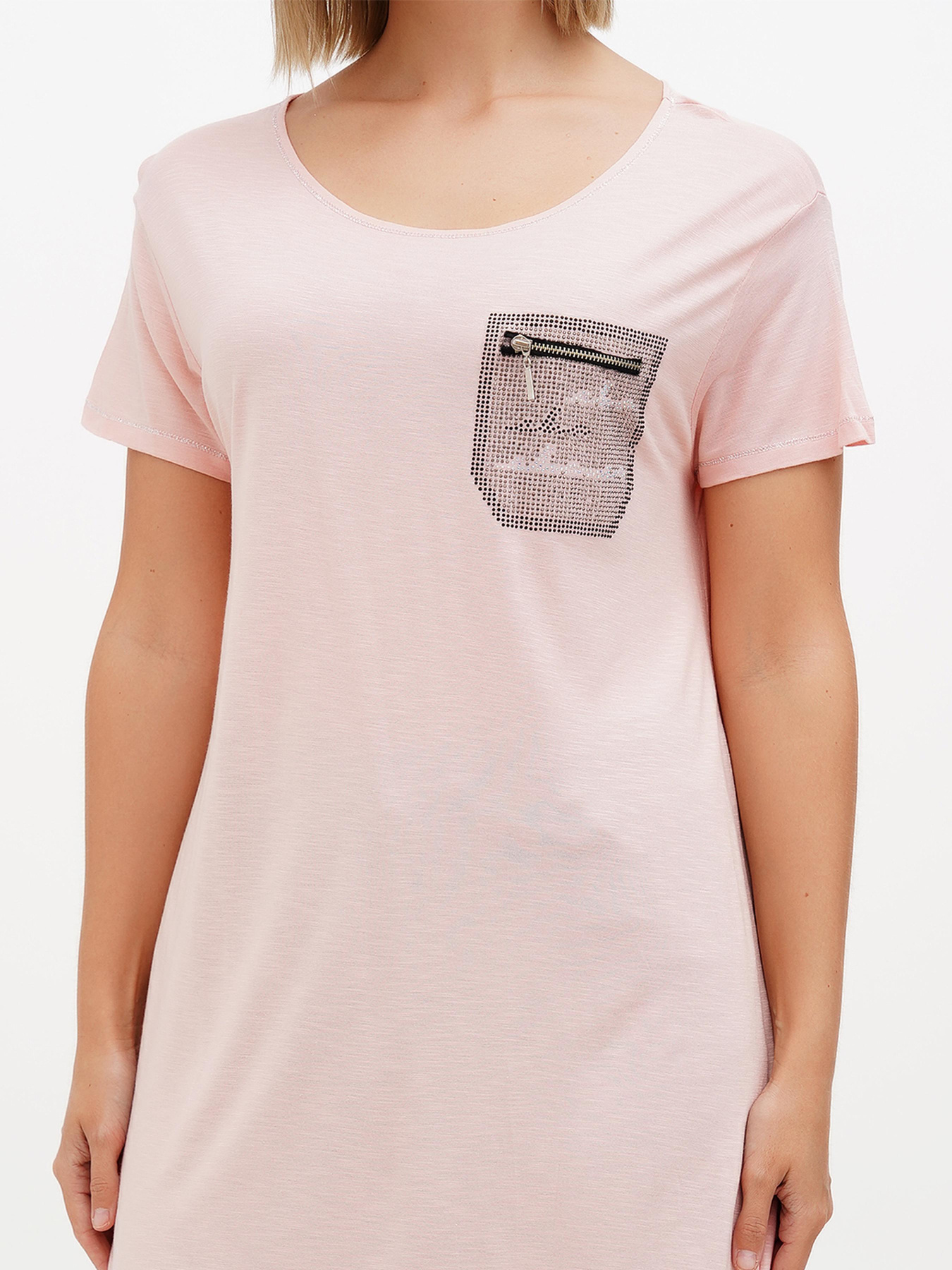 Футболка Sassofono модель A272-SC-1840_пудра Фото