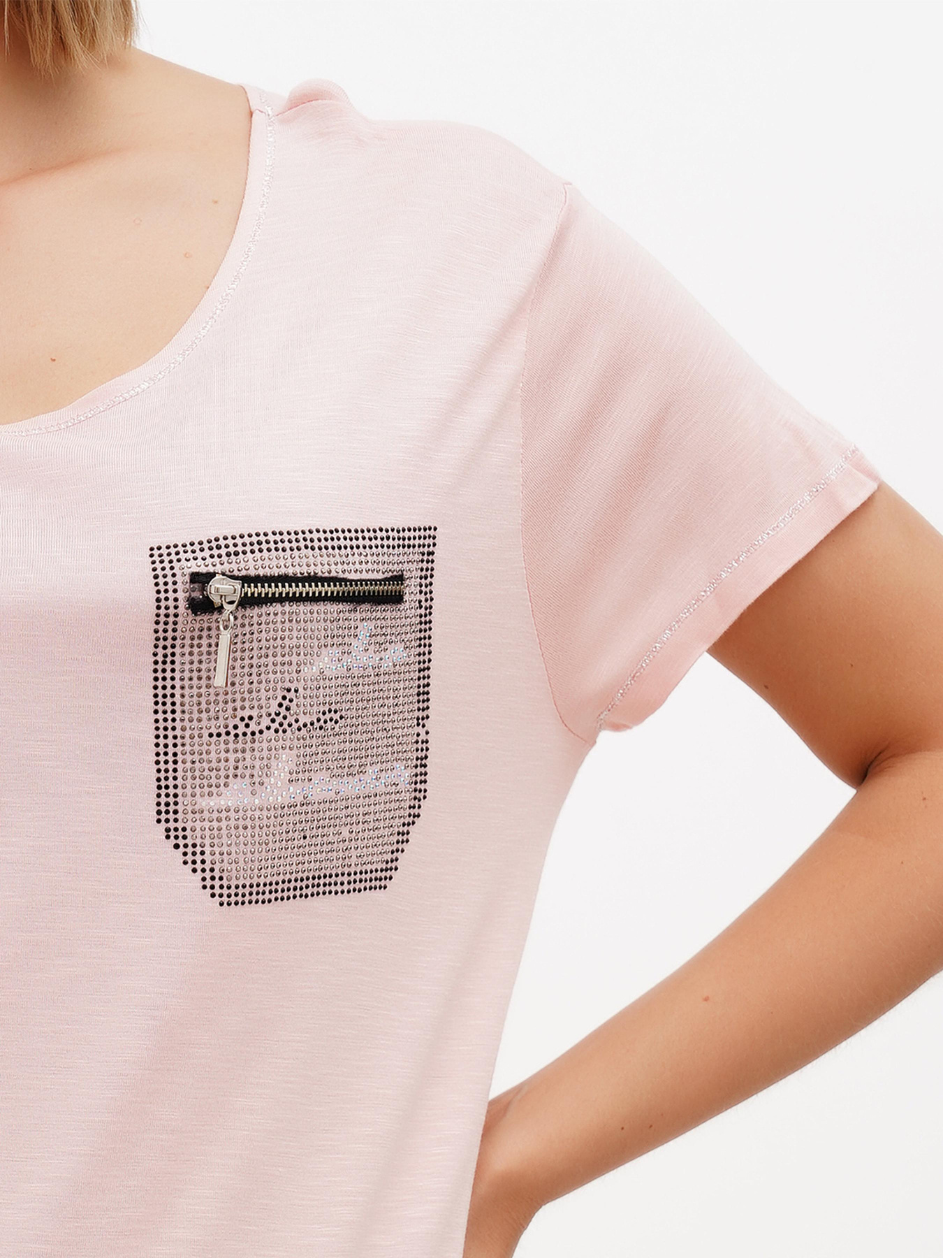 Футболка Sassofono модель A272-SC-1840_пудра Фото