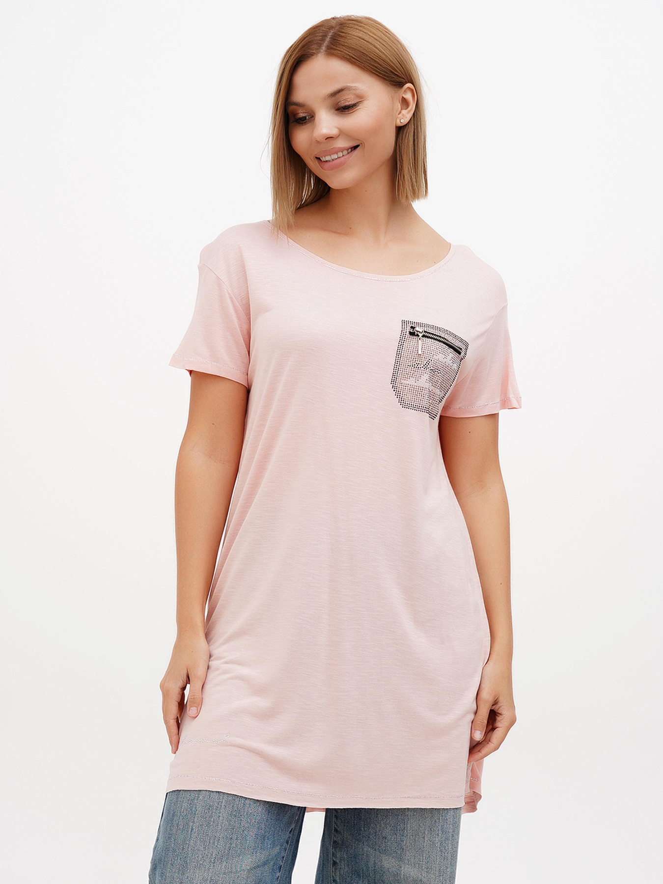 Футболка Sassofono модель A272-SC-1840_пудра Фото