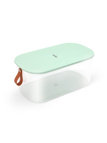 Контейнер для хранения с крышкой прозрачный/зеленый MBM MY HOME модель KP-01 M T/GREEN Фото