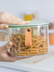 Контейнер для зберігання з кришкою прозорий/зелений MBM HOME модель KP-01 M T/GREEN Фото