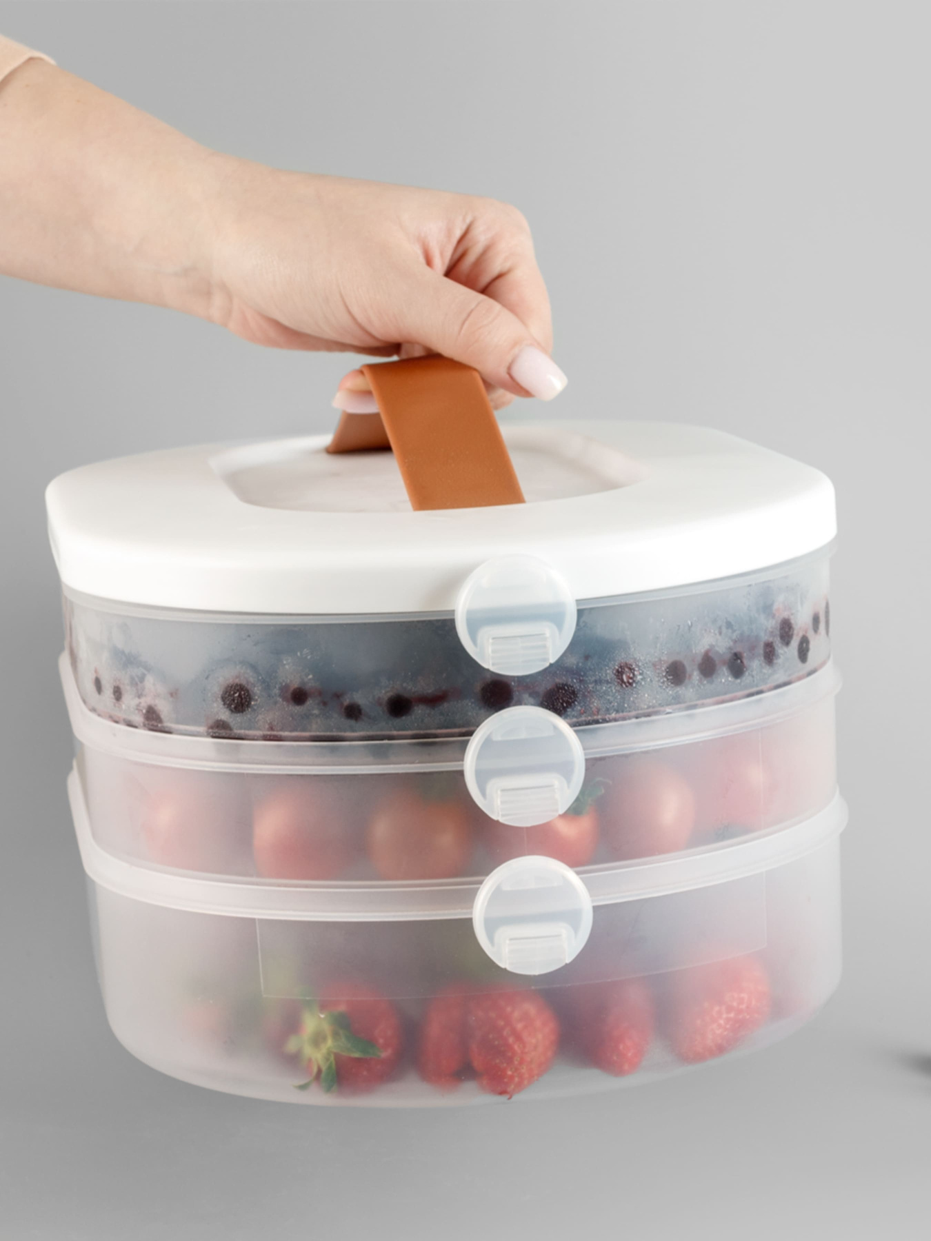 Контейнер для хранения трехуровневый MBM MY HOME модель KP-04 WHITE Фото