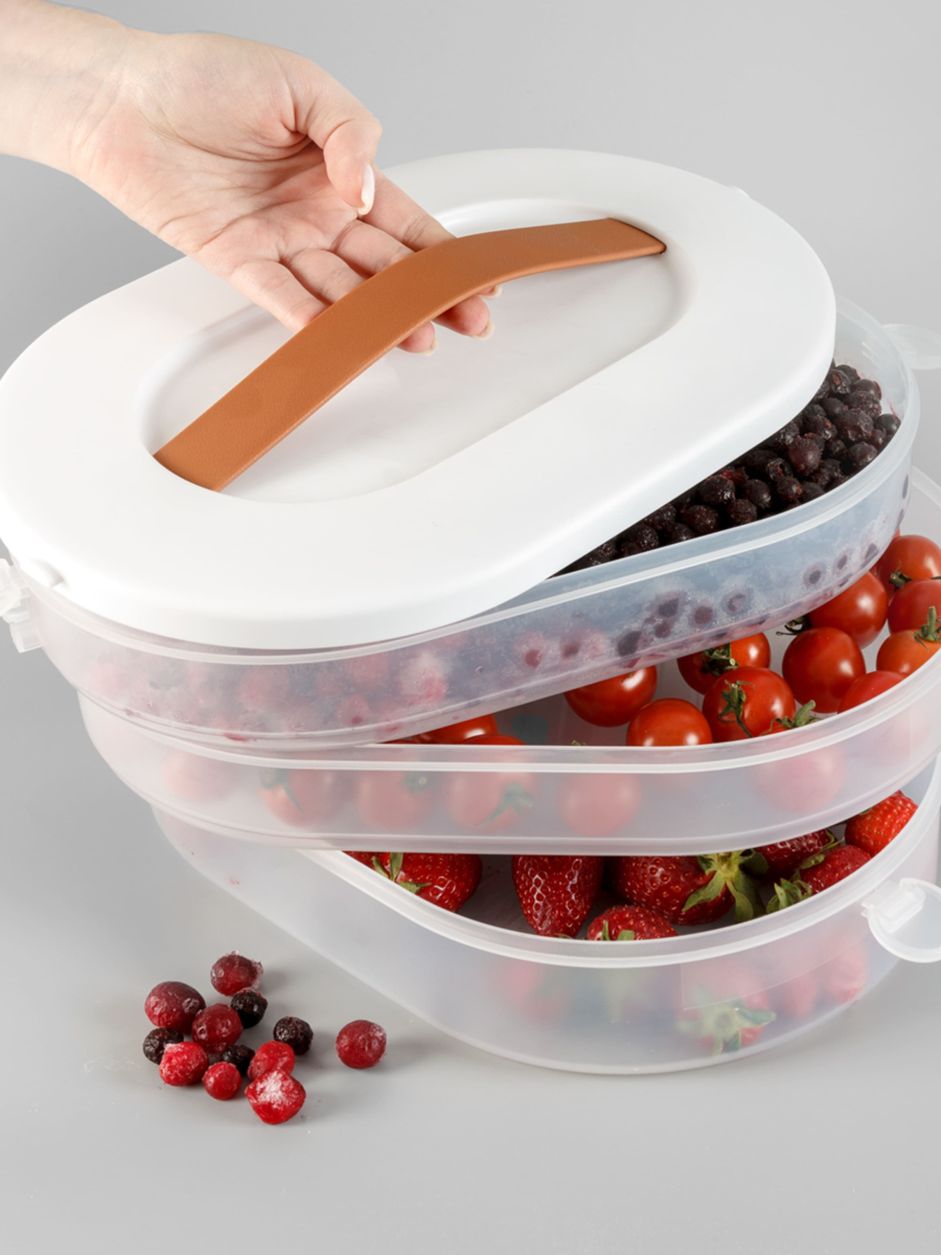 Контейнер для зберігання трирівневий MBM HOME модель KP-04 WHITE Фото