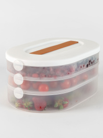 Контейнер для зберігання трирівневий MBM HOME модель KP-04 WHITE Фото