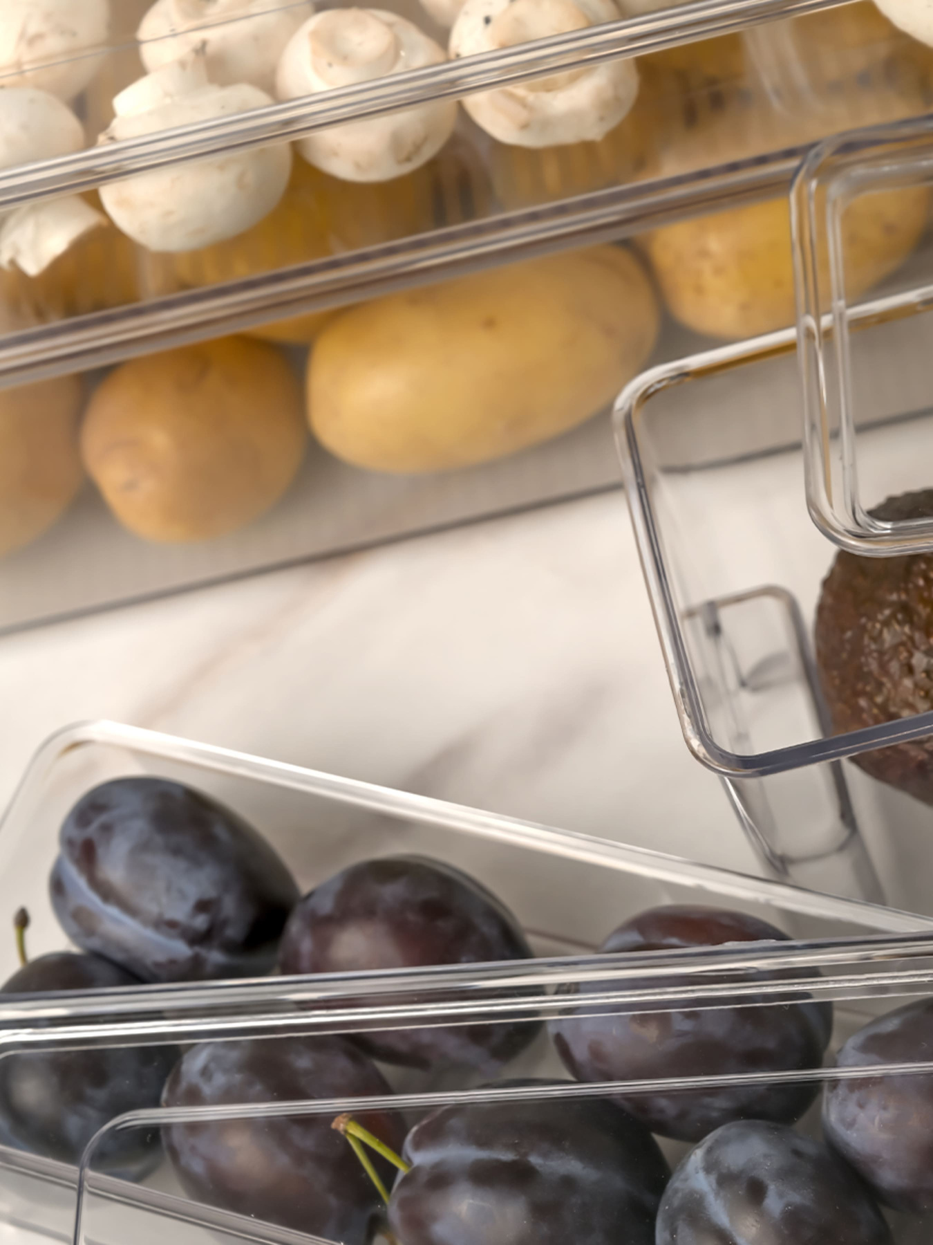 Контейнер для зберігання з кришкою для холодильника прозорий MBM HOME модель KP-71 S T Фото