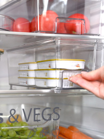 Контейнер для зберігання з кришкою для холодильника прозорий MBM HOME модель KP-71 M T Фото