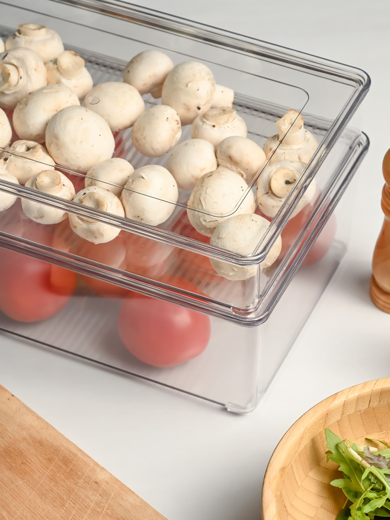 Контейнер для хранения с крышкой для холодильника прозрачный MBM MY HOME модель KP-72 S T Фото