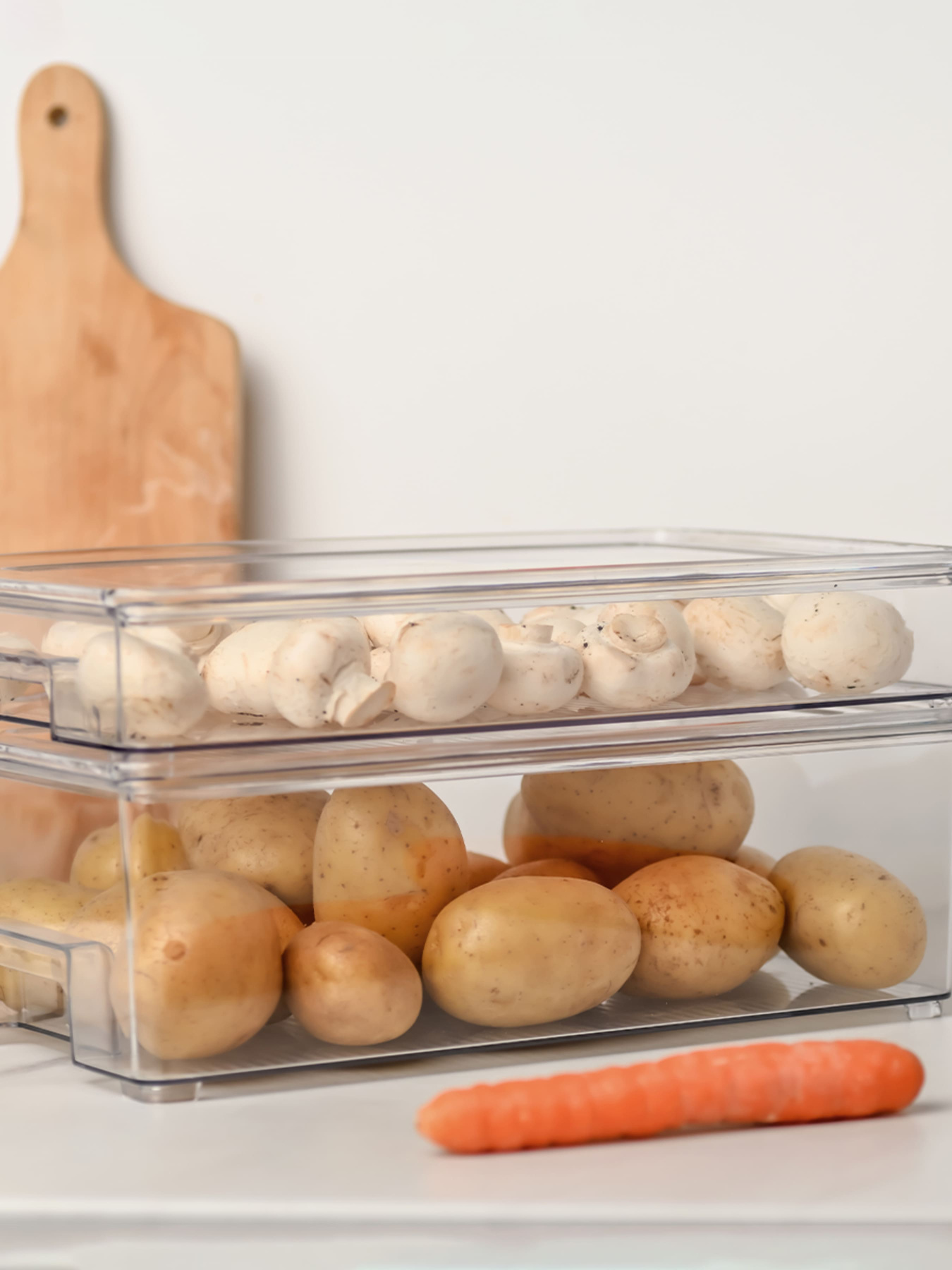 Контейнер для зберігання з кришкою для холодильника прозорий MBM HOME модель KP-72 S T Фото