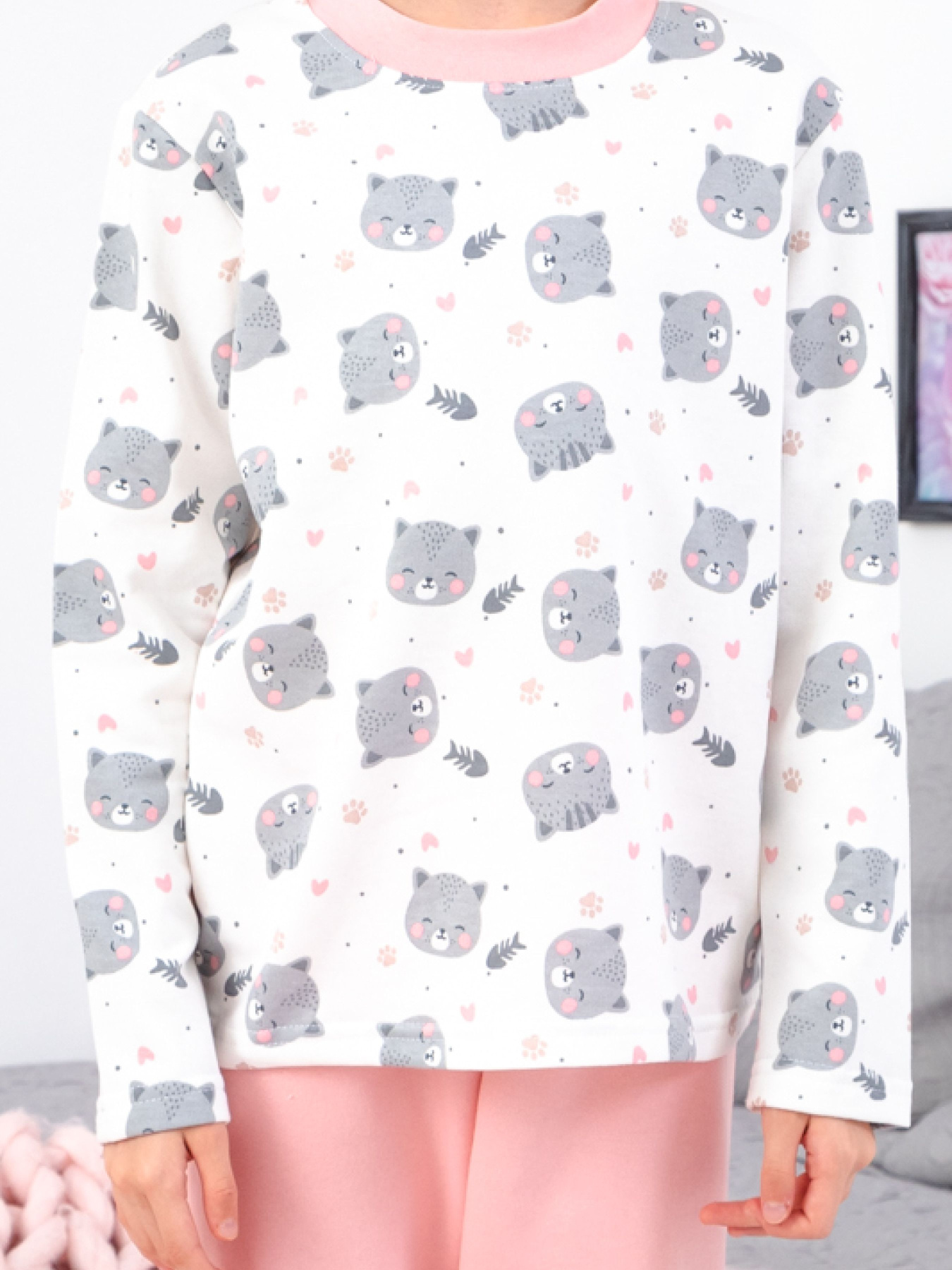 Піжама Носи своє Модель 6076-024-5-1-kotiki-svtlo-persikovij Фото