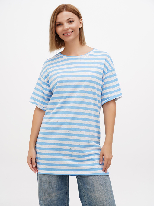 Футболка Sassofono модель A272-SC-1855_голубой Фото