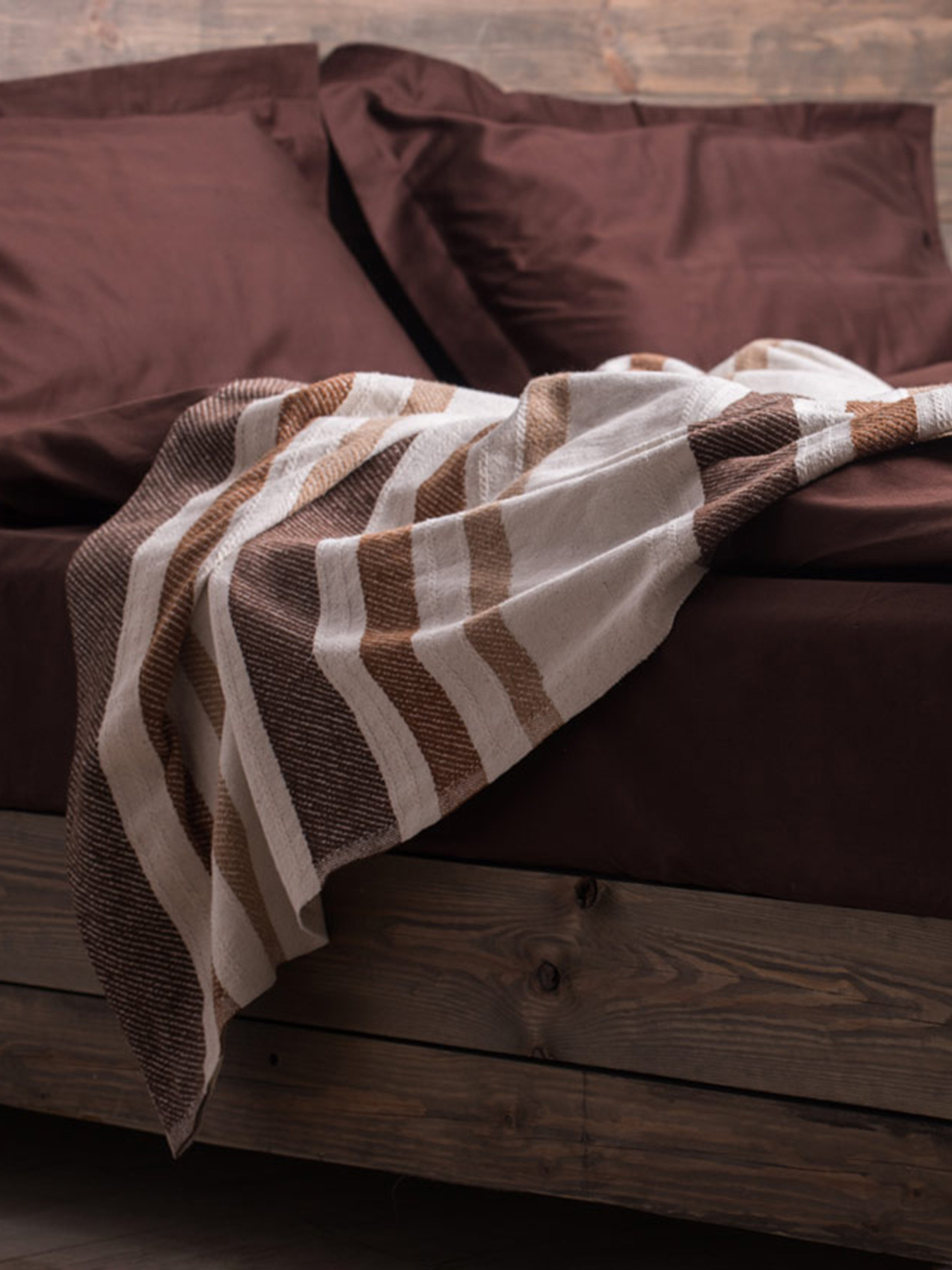 Комплект постільної білизни Brownie з натурального сатину OWLED Модель SB1-1001-BR Фото