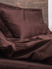 Комплект постільної білизни Brownie з натурального сатину OWLED Модель SB1-1001-BR Фото