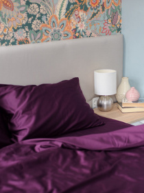 Комплект постільної білизни Burgundy з натурального сатину OWLED Модель SB1-1001-BU Фото