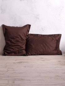 Комплект постільної білизни Crema and Chocolate з натурального сатину OWLED Модель SB1-1001-CRCH Фото