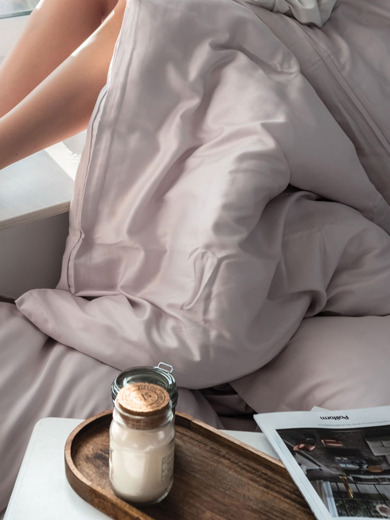 Комплект постільної білизни Pale Flower з натурального сатину OWLED Модель SB1-1001-PF Фото