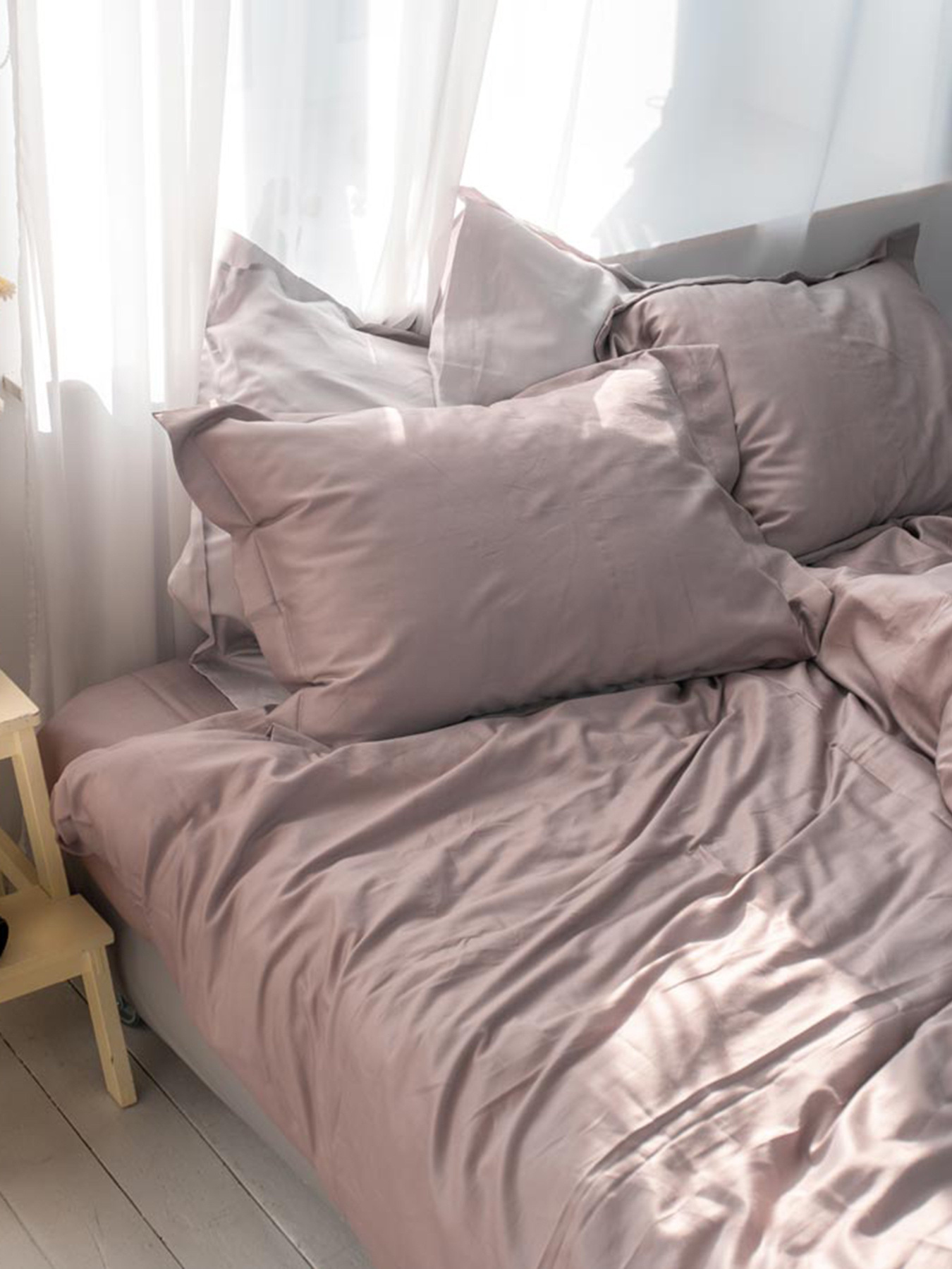 Комплект постільної білизни Pale Flower з натурального сатину OWLED Модель SB1-1001-PF Фото