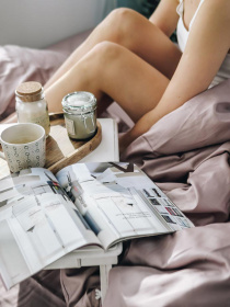 Комплект постільної білизни Pale Flower з натурального сатину OWLED Модель SB1-1001-PF Фото