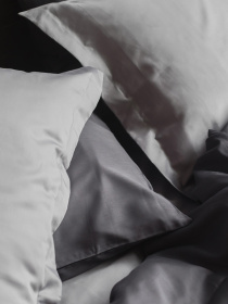 Комплект постільної білизни Gray and Grey з натурального сатину OWLED Модель SB1-1001-GG Фото