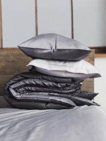 Комплект постільної білизни Gray and Grey з натурального сатину OWLED модель SB1-1001-GG Фото