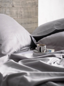 Комплект постельного белья Grey Smoke с натурального сатина OWLED модель SB1-1001-GS Комплект постельного белья Grey Smoke с натурального сатина OWLED модель SB1-1001-GS Фото