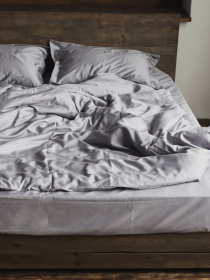 Комплект постільної білизни Grey Smoke з натурального сатину OWLED модель SB1-1001-GS Фото