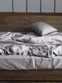 Комплект постельного белья Grey Smoke на завязках с натурального сатина OWLED модель SB1-1001-GSZ Комплект постельного белья Grey Smoke на завязках с натурального сатина OWLED модель SB1-1001-GSZ Фото