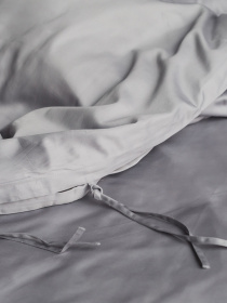 Комплект постельного белья Grey Smoke на завязках с натурального сатина OWLED модель SB1-1001-GSZ Комплект постельного белья Grey Smoke на завязках с натурального сатина OWLED модель SB1-1001-GSZ Фото