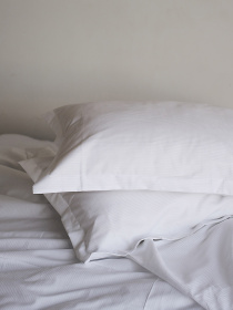 Комплект постільної білизни California з натурального страйп сатину OWLED модель SSB2-2002-C Фото