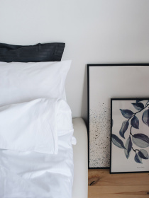 Комплект постільної білизни California з натурального страйп сатину OWLED модель SSB2-2002-C Фото