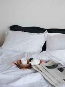 Комплект постельного белья California с натурального страйп сатина OWLED модель SSB2-2002-C Комплект постельного белья California с натурального страйп сатина OWLED модель SSB2-2002-C Фото