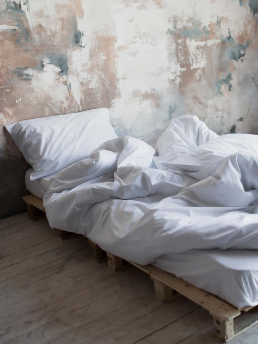 Комплект постельного белья White Crystal с натурального перкаля OWLED модель PB3-3003-WC Фото