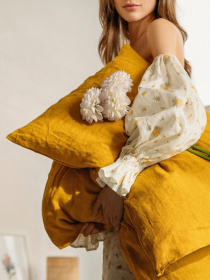 Комплект постельного белья Orange с натурального льна OWLED модель LB4-4004-O Фото