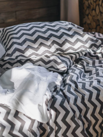 Комплект постельного белья Dark Zigzag с натурального хлопка ранфорс OWLED модель RB5-5005-DZ Фото