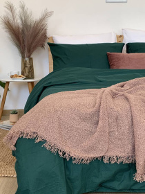 Комплект постельного белья Deep Green с натурального хлопка ранфорс OWLED модель RB5-5005-DG Фото