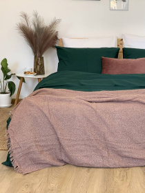 Комплект постельного белья Deep Green с натурального хлопка ранфорс OWLED модель RB5-5005-DG Фото